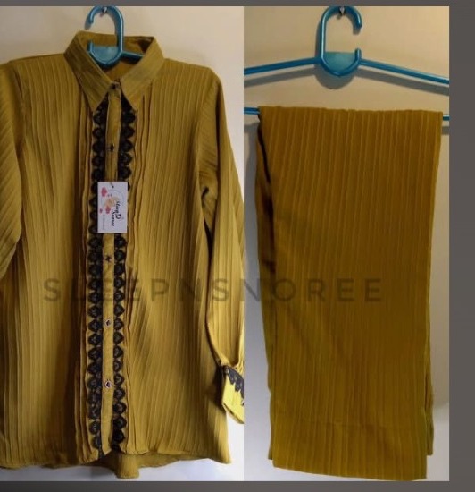 Zarin Mustard Gold Cord Set product photo
